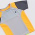 T-Shirt Infantil Masculina Malha Dry Recortes Cores LARANJA NEON FLUOR