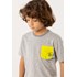 T-Shirt Infantil Masculina Malha Listrada Preto