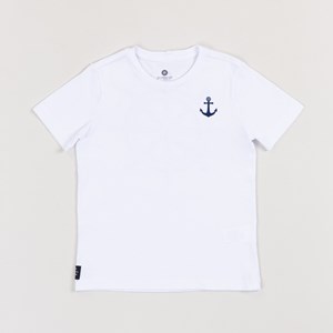 T-Shirt Infantil Masculina Silk Frente E Costas Branco