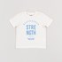 T-Shirt Infantil Masculina STRENGTH OFF WHITE