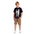 T-Shirt Infantil Masculina Sustentável Estampa Astronauta Preto
