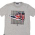 T-shirt masculina infantil tênis com bandeira do Reino Unido manga curta MESCLA ESCURO