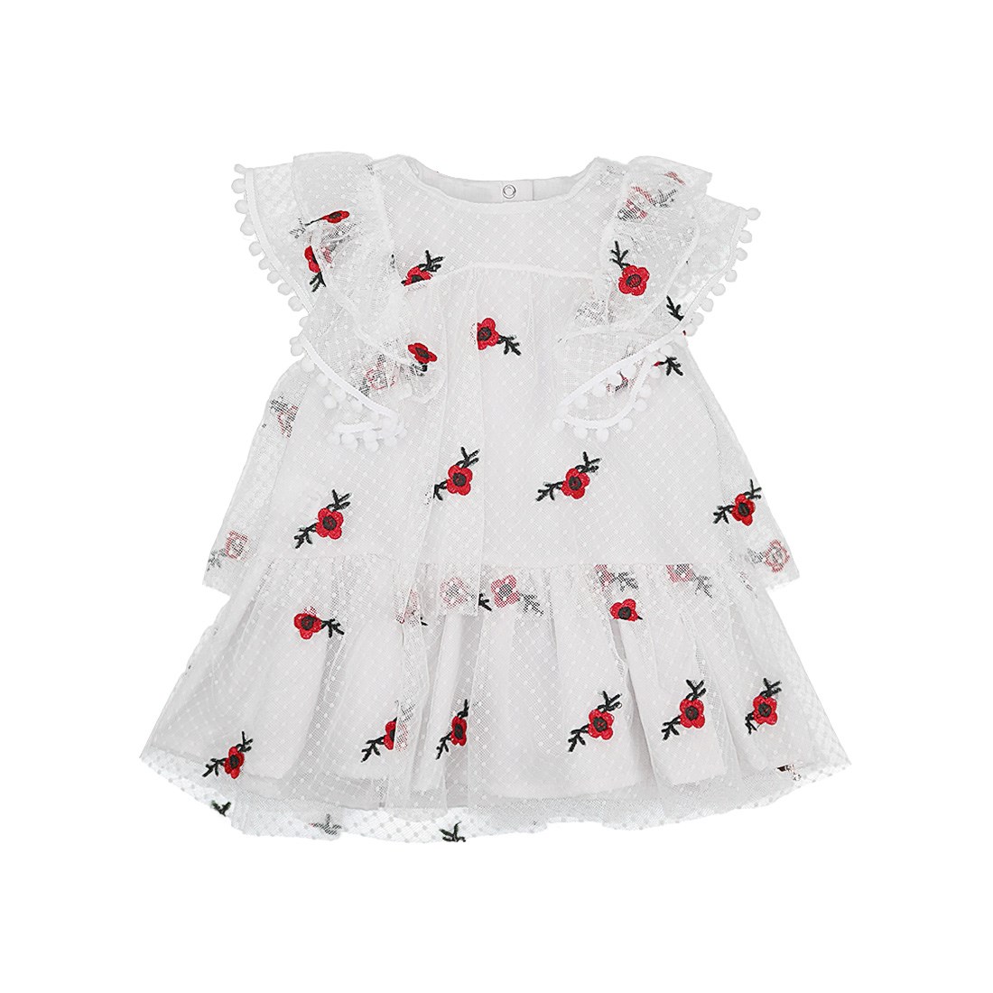 vestido de tule branco infantil