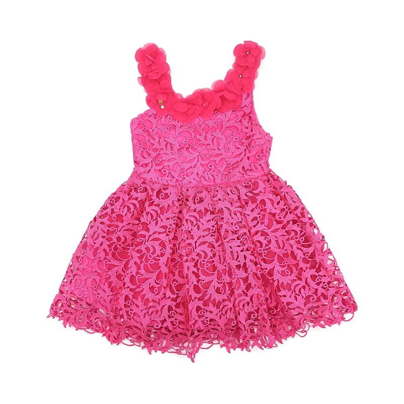 Vestido De Festa Infantil Em Organza Engomada E Forro - 1+1 Atelier Pink