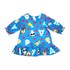 Vestido Infantil / Baby Em Malha Casinha De Abelha Estampado - Um Mais Um Azul