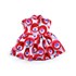 Vestido Infantil / Baby Manga Curta Em Neoprene Creponado - 1+1 Vermelho