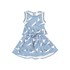 Vestido Infantil Blusê Com Saia Evasê Azul Claro