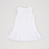 Vestido Infantil De Lese Com Babado Plissado Branco
