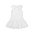 Vestido infantil em jacquard treliça branco com laço frontal - um mais um BRANCO