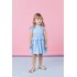 Vestido infantil em tricoline Azul Claro