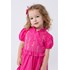Vestido infantil em tricoline com bordado Pink