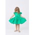 Vestido infantil em tricoline com cabeçote Verde Médio Tamanho P