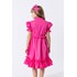 Vestido infantil em tricoline com detalhes em bordado Pink
