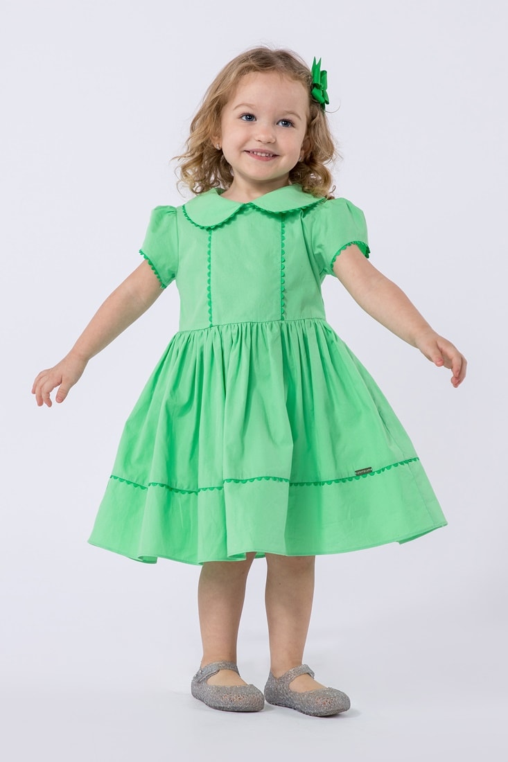 Vestido de hot sale tricoline infantil