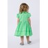 Vestido infantil em tricoline com sianinha Verde Médio