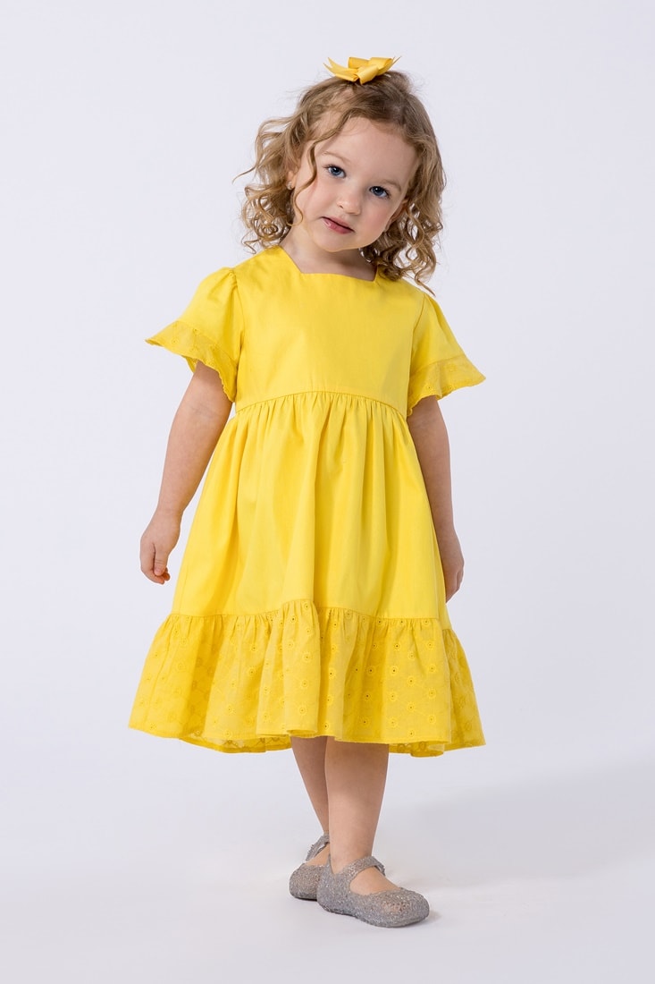 Vestido infanto best sale juvenil de tricoline