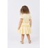 Vestido infantil em tricoline plumetis Amarelo Claro