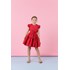 Vestido infantil em tricoline Vermelho Tamanho 2