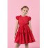 Vestido infantil em tricoline Vermelho