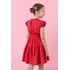 Vestido infantil em tricoline Vermelho