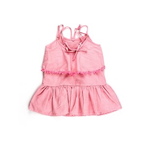 Vestido Infantil / Kids Em Tricoline Rosê - Um Mais Um Rosa Claro