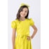 Vestido infantil mídi em tricoline com pespontos Lima