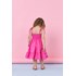 Vestido infantil midi em tricoline Pink