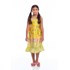 Vestido Infantil Trapézio Com Alcinhas Com Pingente Chuveirinhos Amarelo Canario
