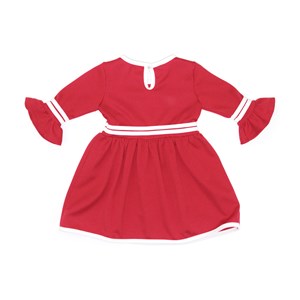 Vestido Mg 3/4 Infantil / Kids Em Malha Piquet De Poliester Com Lycra - Beaba Vermelho